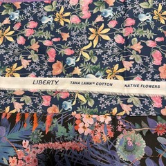 3 Cotton Lawn Half Yard Fabric Liberty of London Floral Print Blue Pink