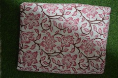 5 Yard Hand Block Print Floral Fabric 100%Cotton NO TARRIF CHARGES 100%✅ZK_211#