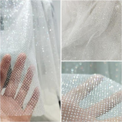 Sequin Glitter Mesh Tulle Fabric Backdrop Cloth Wedding Decor Crafts Costume Sew