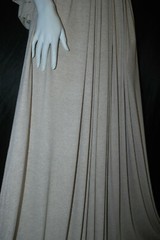 Linen Rayon Spandex Knit Jersey fabric Natural oatmeal color by the yard