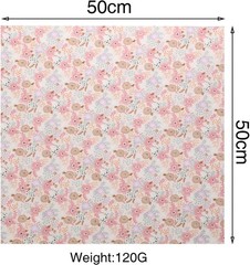 Boao 10 Pieces 20 x 20 Inch Cotton Fabric Quilting Floral Patchwork Pink