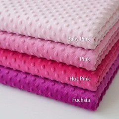 Pink Minky Fabric Plush Dot Dimple Texture 60 Inch Wide Baby Blanket