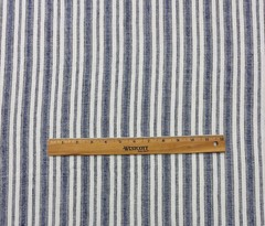 P KAUFMANN LEONA INDIGO BLUE STRIPE 100% LINEN MULTIPURPOSE FABRIC BY YARD 54″W