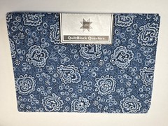 Blue Bandana QuiltBlock Quarters Cotton 18″ x 22″ Sewing Crafting Projects