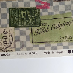 Vintage Lecien Fabric–Art Store Theme–Japan Cotton Quilting Sewing 2 Yards