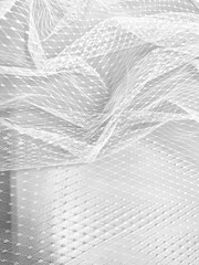 Eleanor WHITE Dotted Swiss Mesh Tulle Lace Fabric for Veil, Lining, Apparel, Co