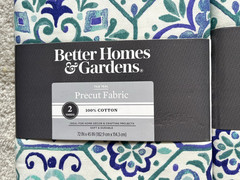 2 Better Homes & Gardens 100% Cotton Tile Teal Fabric 2 Yards Each GREAT QUALITY