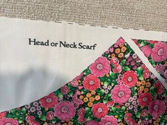 Vintage Wrap Skirt Fabric Panel Scarf Floral Quick Make OSFA Spring Mills 6504