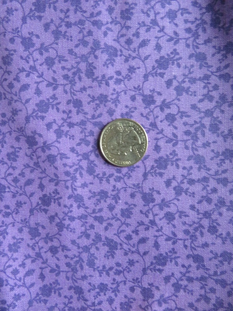 Springs Calico Dark Purple With Dark Purple Flowers Cotton Fabric