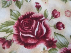 4-1/3 YD BURGANDY ROSES FLORAL “MISTY GARDEN” 100% COTTON OOP