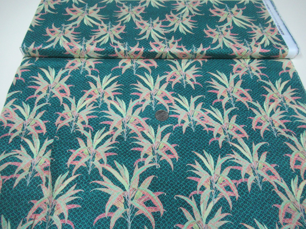 Michael Miller quilt-craft fabric CORDYLINE emerald 2 3/4 yds (ddc-12133) Asian