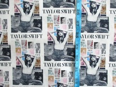 Taylor Swift Eras Tour Posters on 100% Cotton Fabric by the 1/4 Yard : 9″ x 57″
