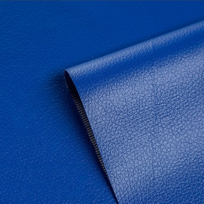 Royal Blue Solid Litchi texture FAUX LEATHER ROLL 12″ x 53″ ADHESIVE BACKING