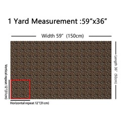 Brown Leopard Print 2D Simulated Faux Fur Upholstery Fabric Black Brown 1 Yard