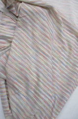 Vintage Poly Knit Multicolor Striped Fabric – 60″ Wide x 1.8 Yards – 70/80’s