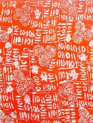 African Fabric/ Ankara – Orange ‘Fire Mother Energy’, Yard or Wholesale