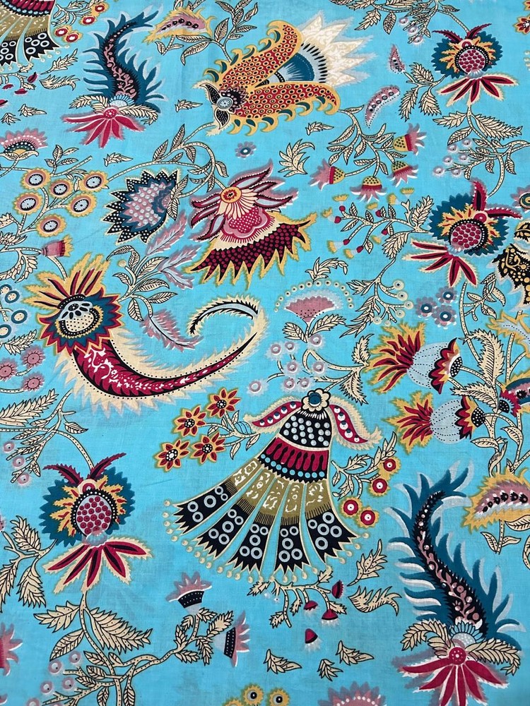 Print_805 Handmade Floral Running Cotton Indian Fabric 3 Yard New Hand-Block