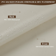 100% Waterproof Outdoor Fabric by the Yard, 58″ W 600D Marine Canvas Fabric with