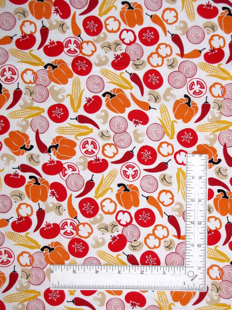 Pepper Corn Onion Fabric By The Yard Food Grill & Chill Cotton by Henry Glass