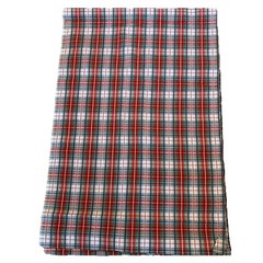VTG Multi-Color Plaid Seersucker Fabric 1970’s Cotton Blend 45″ Wide 3.75 Yds
