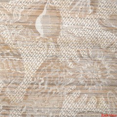Boat Woven Pattern Fabric | Starfish Shells Beige Silver 57 Inch (YD)