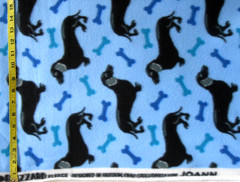 JO-ANN 100% POLYESTER “DACHSHUND” BLIZZARD FLEECE – 58″ WIDE – BTY – NEW!