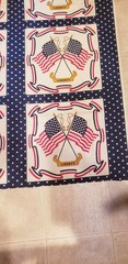 Vintage American Flag Fabric 52″x45″ Made in USA