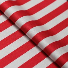 Emma RED/WHITE 1/2 Inch Stripes Printed Polyester Spandex 4-way Stretch Fabric
