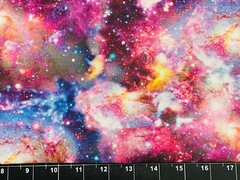 Tina Scrap 9″x21″ Glitter Space Galaxy Stars Silver Planets NASA COTTON Fabric