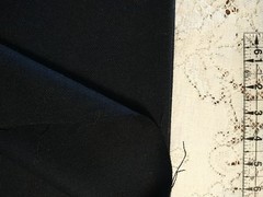 REMNANT Black Lightweight Wool Fabric 13″ L x 15″ Wide