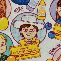 Willy Wonka & The Chocolate Factory Packed Winners Camelot 100% Cotton Fabric