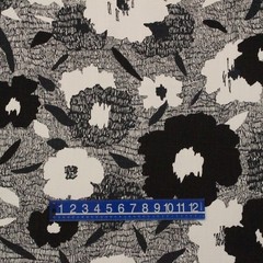 ROBERT ALLEN CARYS INK BLACK CONTEMPORAY FLORAL COTTON FABRIC BY YARD 54″W
