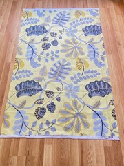 Waverly A New Leaf Modern Essentials Fabric 36×57 Yellow Botanical Cotton VTG