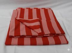 Indian RED Stripe Cotton Dressmaking Sewing Running Craft Cotton Fabric 5 Yards