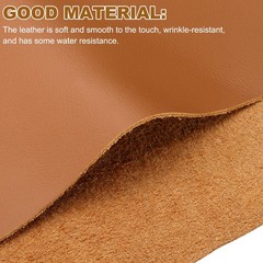 Genuine Leather Sheet, 7.9″x11.8″ Full Grain Leather Pieces, Light Brown