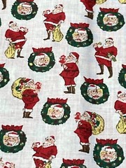 Cotton Fabric Borders for Quilts Christmas Theme 30″ & Santa 15.5″ Bears 1.75Y
