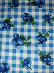 Blueberry Cotton Gingham Fabric Summer Picnic Table Cover Blueberry Preserves