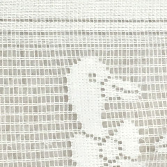 Fabric lace panel square Ducks w/ bows white sewing craft Vintage