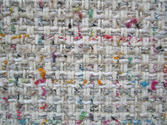 Beaux by Zinc Textiles 63″x57″W Calico Boucle Orange Pink Teal White Grey Green