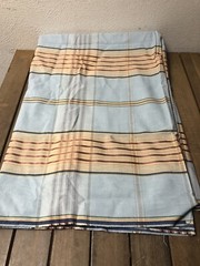 Upholstery Polyester Fabric Blue Tan 56 x 4 Yds Home Decor Craft Stiff New