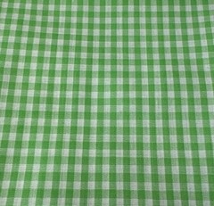 Green White Gingham Cotton Fabric 19″x44″ Quilting Crafts Sewing Projects
