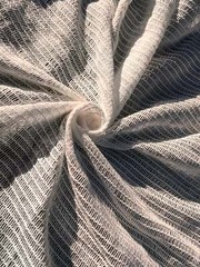 Mesh Cotton Soft Organic Fabric, White Check Pattern See- Through By 2 Meters