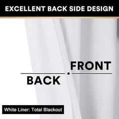 Blackout Curtains 90 Inches Long 2 Panels Set for Bedroom Living Room Thermal…
