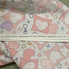 Vintage Precious Moments Fabric 3 Ydx44” Uncut Pastel Heart Crayon Spectrix 2001