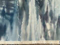 By 1/2 Yd “Nature’s Elements” Clouds Sky Rays Blue White Cotton Fabric Hoffman