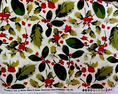 Poinsettia & Holly, Martha Negley For Rowan Westminster Fibers Fabric One Yard