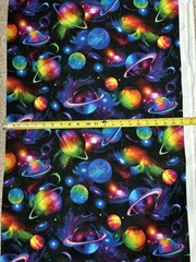 Space Galaxy Planets Solar System CD3771 Multi Timeless Durable Cotton Fabric