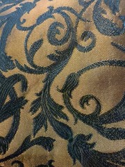 Bronze Caramel Gold & Black Damask Fabric 52” x 36” Decorative Pillow Decor