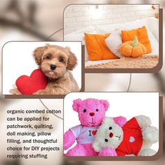 Versatile Cotton Fiber Filling – 4 Bag Set of 2000g for Crafting Bliss