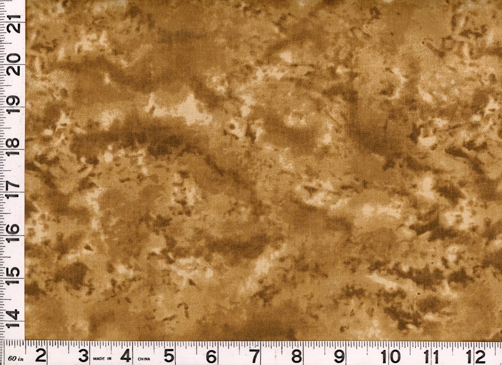 Unique Darker Brown on Light Tan Quilting Sewing Fabric 5 1/2+ Yards #5-4